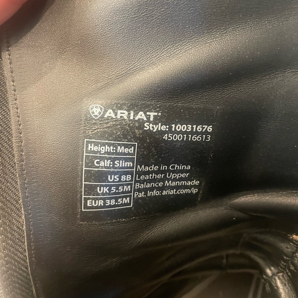 Ariat “Nitro Max” Tall Black Leather Horseback Riding Boots - Picture 7 of 7